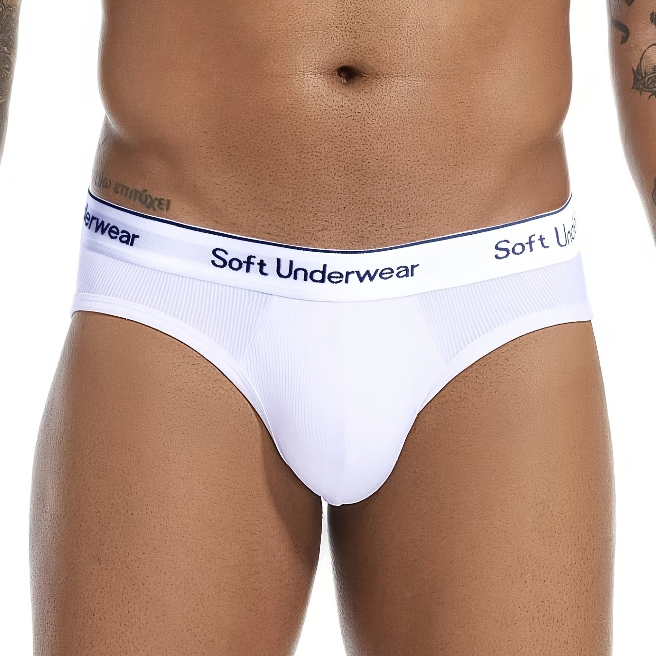 TEMU 1pc Men's Low-mid Rise Briefs, Soft And Comfortable