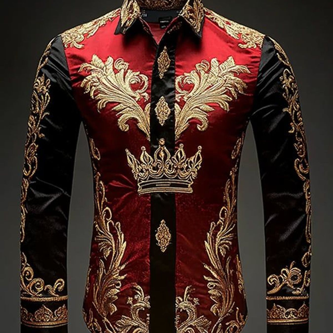 Men's Long-sleeve Floral Shirt Men's Shirt Street Style And Turn- Collar Long Sleeves Comfortable And Casual.