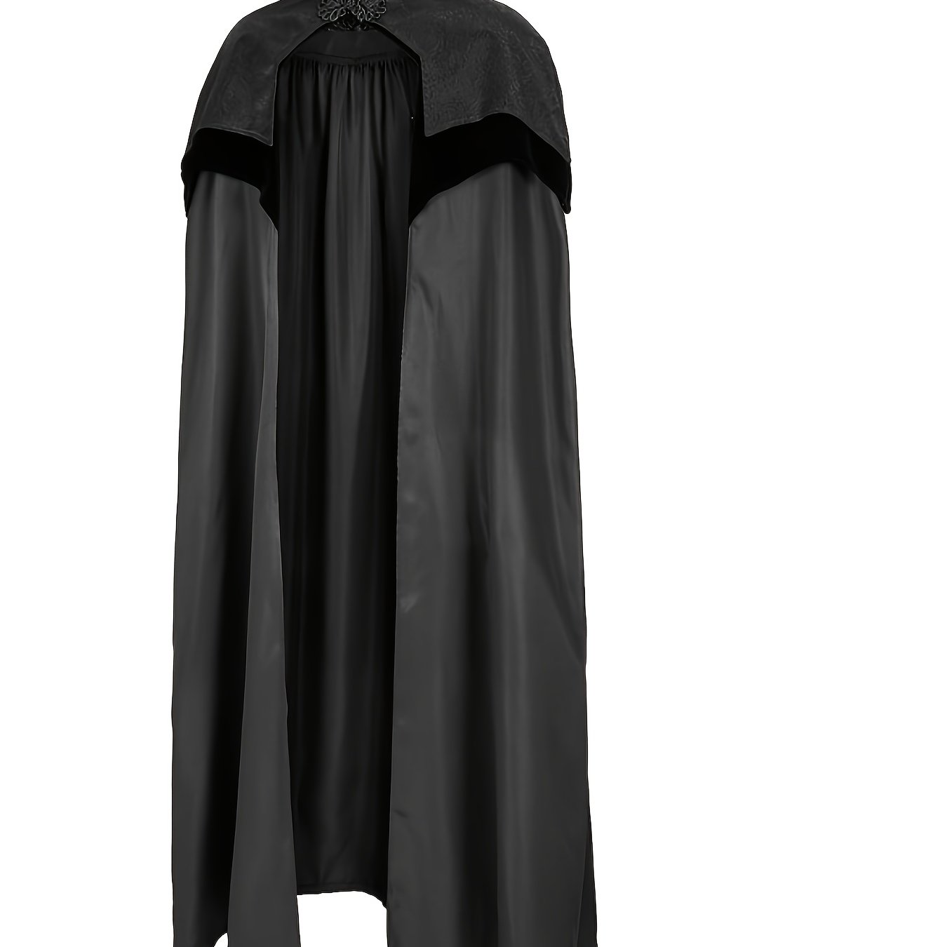 TEMU Men's Vampire Cloak Cape - Gothic Halloween Costume With Standing Collar, Non-stretchy Fabric Vampire Cape For , Wizard, Gothic Party Attire -