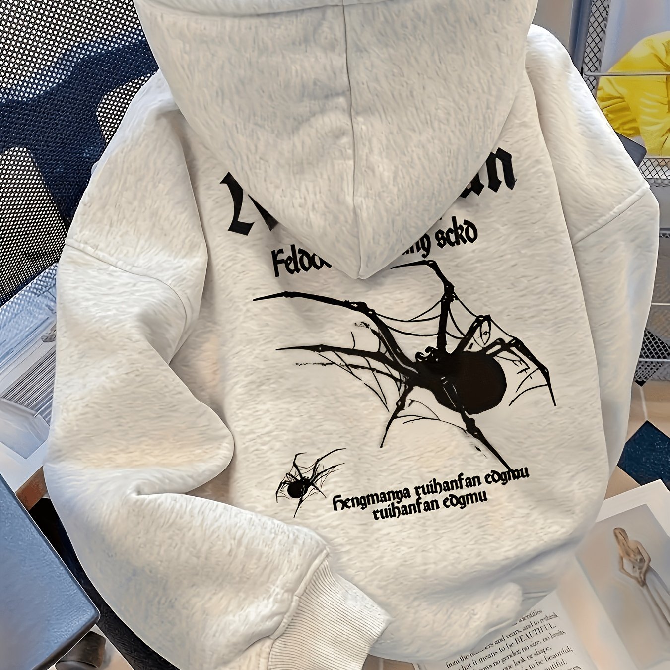 Image of Youth Boys' Clothing Sweatshirt, American Trendy Brand Hip-hop Loose Hooded Sweatshirt Teenager's Winter American Lazy Chic Thickened Casual Jacket, For Teenager, For Teenager