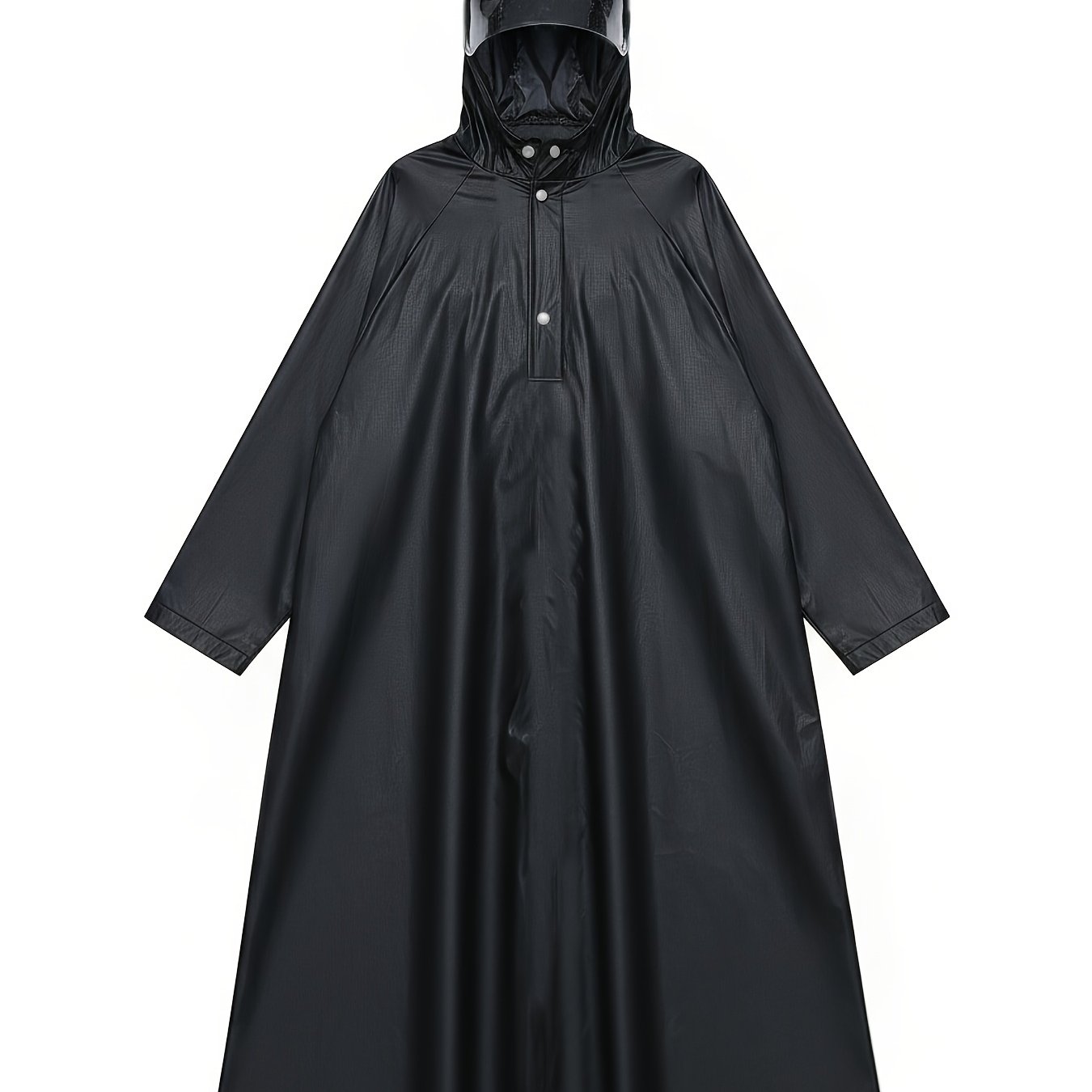 TEMU 1pc Raincoat, Raincoat, Windproof Hooded Raincoat With Sleeves, Enlarged And Widened, Outdoor Riding Raincoat, Unisex