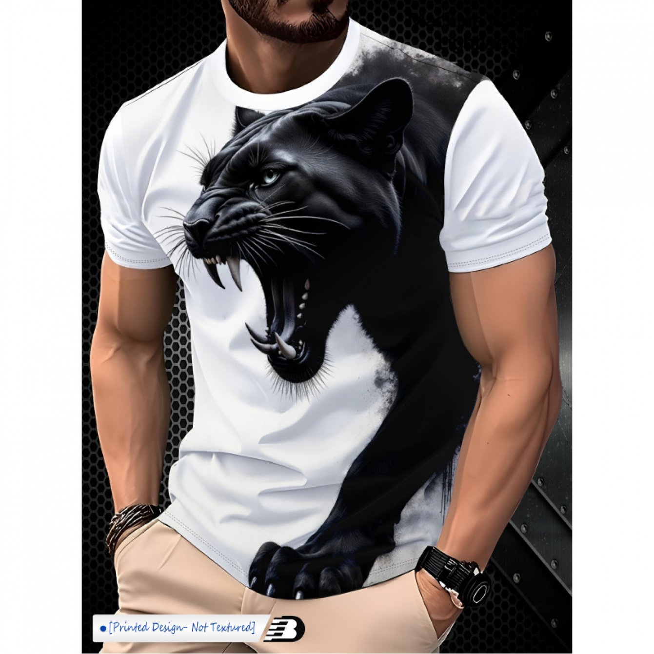 TEMU Men's Casual Sporty Printed T-shirt - Breathable Crew Neck Short Sleeve, Machine Washable, Summer Casual Short Sleeve, Cool And Stylish Gift,