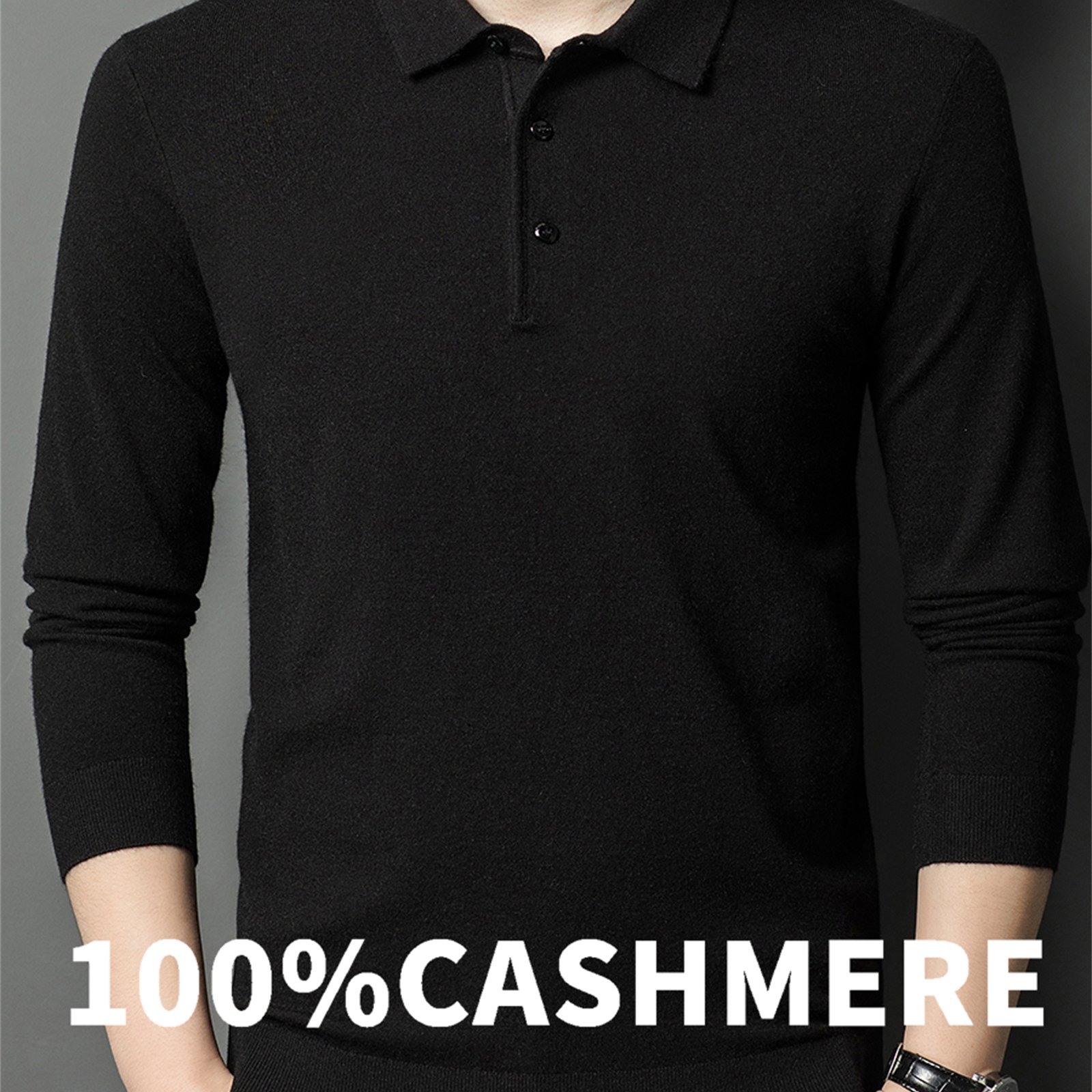 TEMU 100% Autumn/winter Knitted Three-dimensional Solid Color Lapel Sweater, Basic Knitwear, Men's Fashion Knit Long Sleeve Top, Men's Outerwear