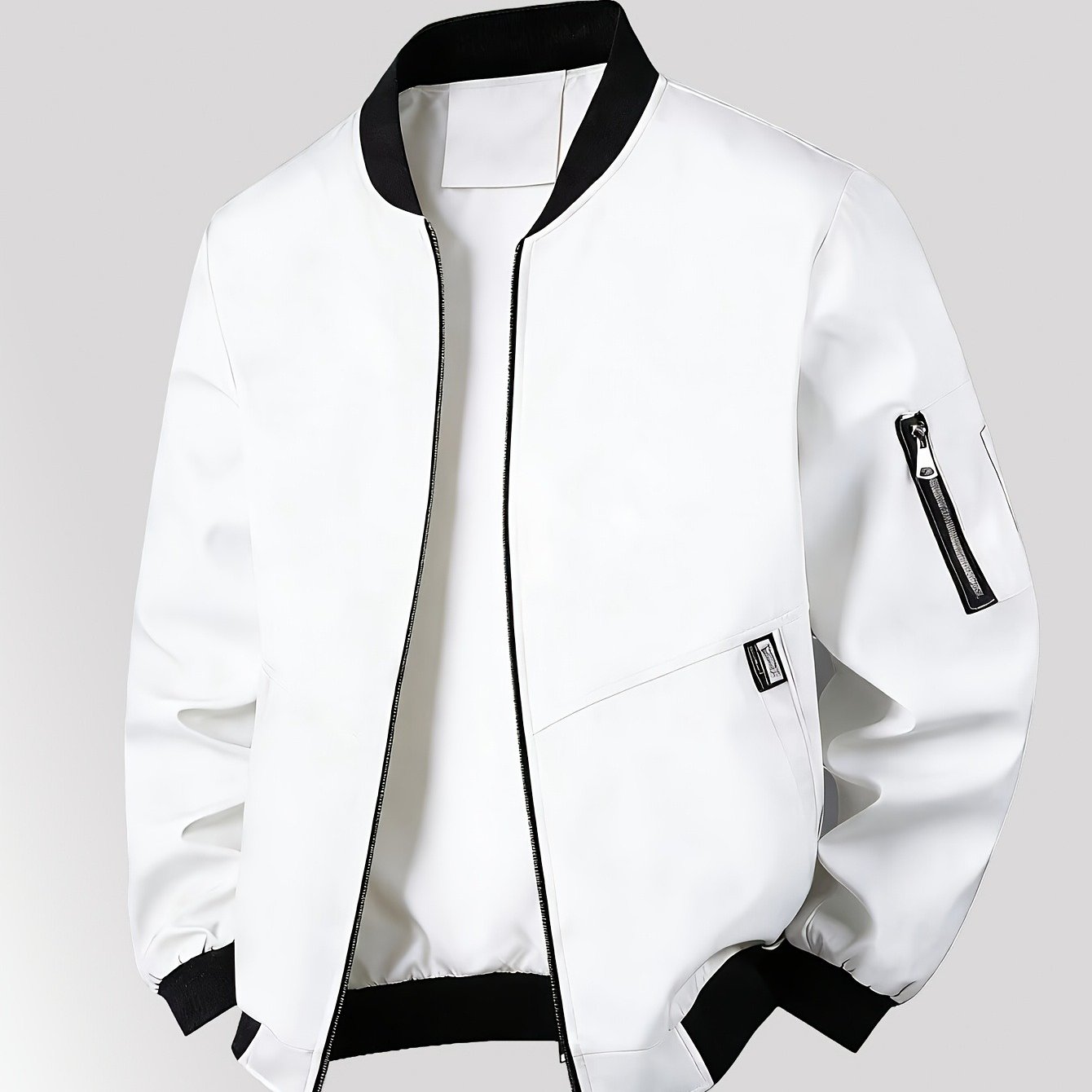 TEMU Veste de travail pour homme à col baseball multi-poches, printemps/automne 2026 : Durable, respirante et confortable. Désigne ample, décontracté