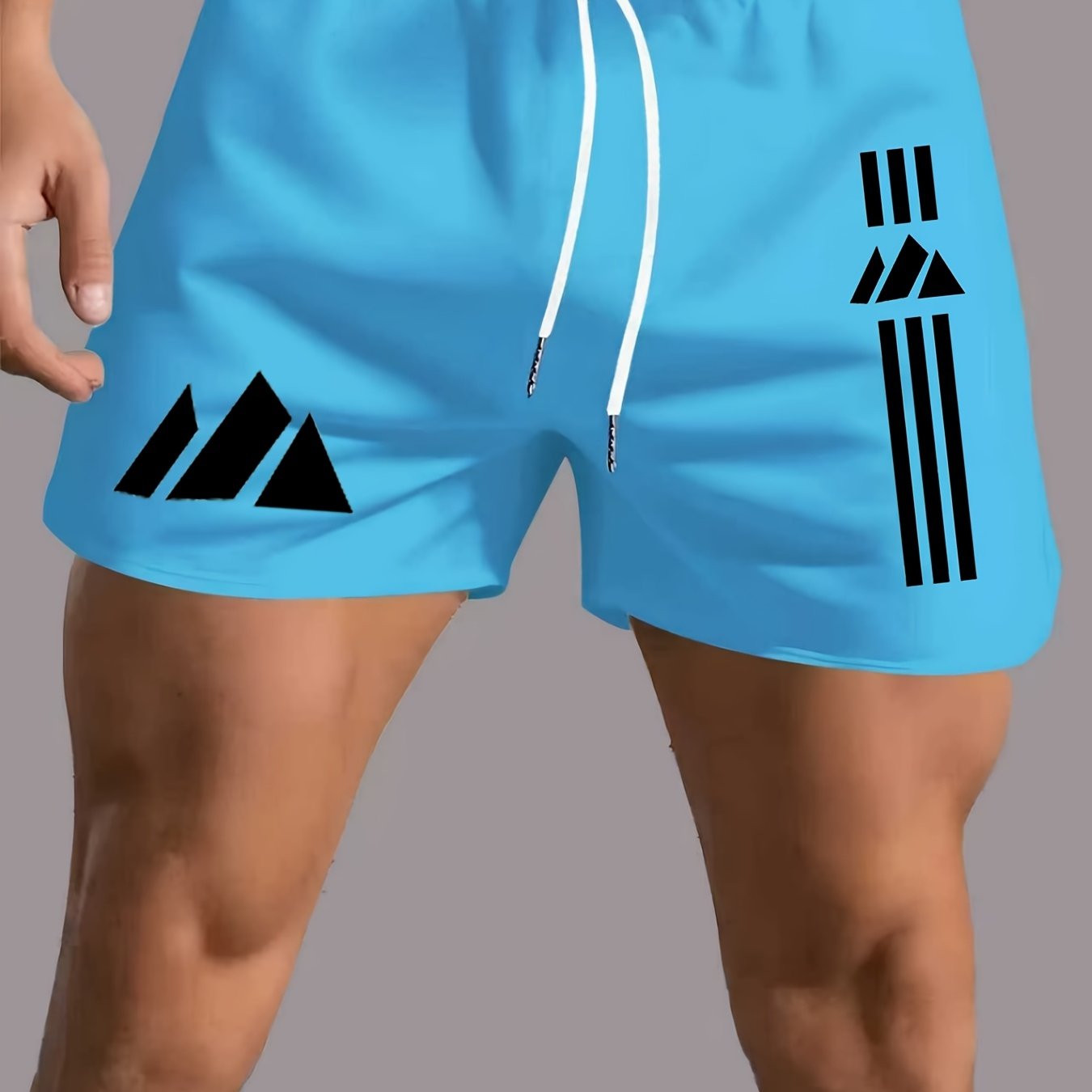 E-shop Herren Sportliche Badeshorts Sommer Schnelltrocknend Locker Atmungsaktiv Strand Urlaubs-Shorts