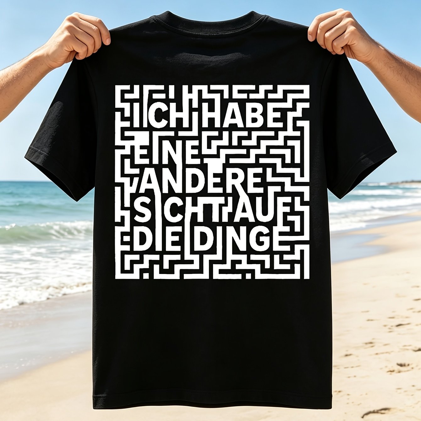 Image of Ich Habe Eine Andere Sicht Auf Die Dinge Men's Back Print T-shirt Unisex Tee