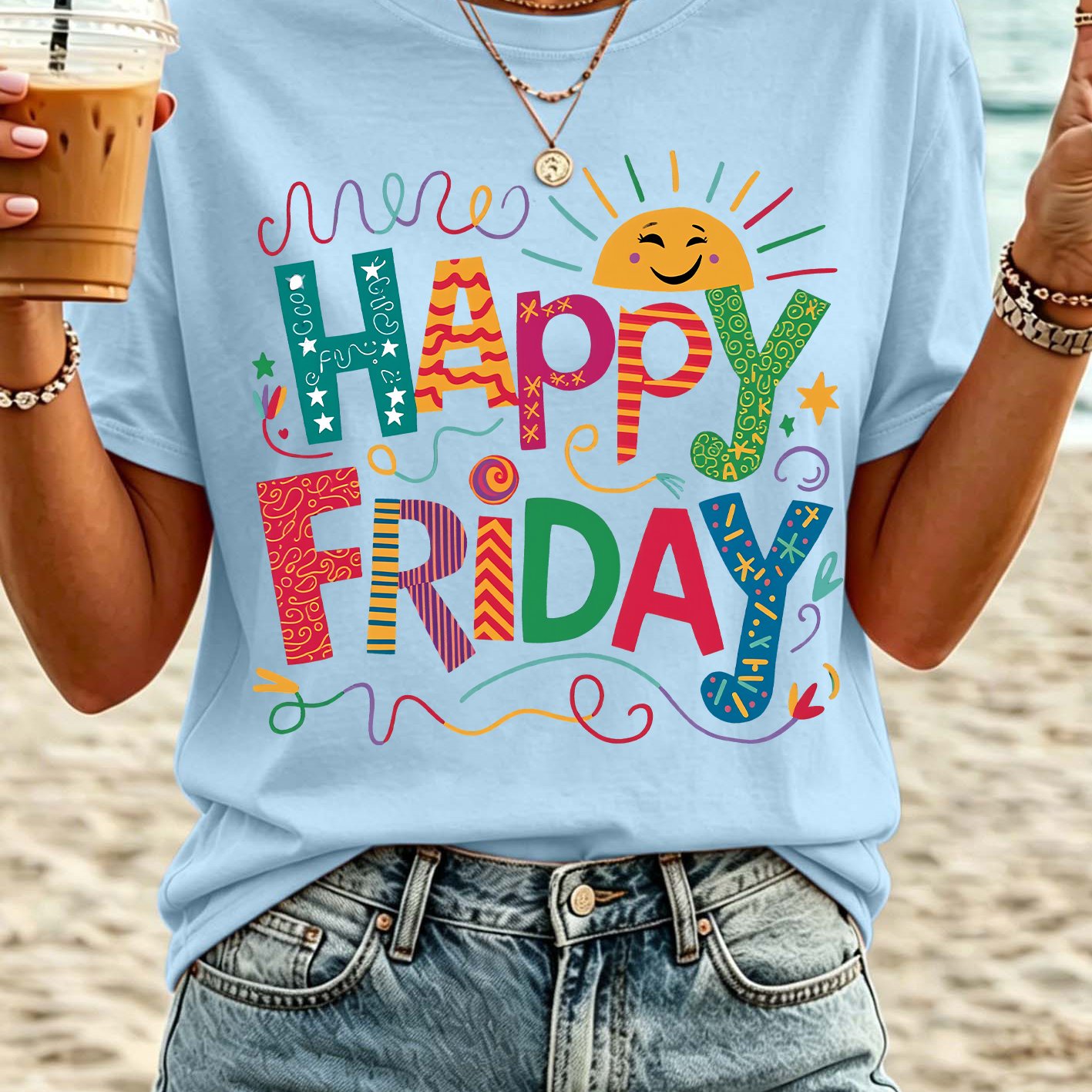 TEMU New Summer One-piece Women's Short-sleeved T-shirt Print Round Neck Women's Summer Clothing Suitable For Spring, Summer And Autumn ,