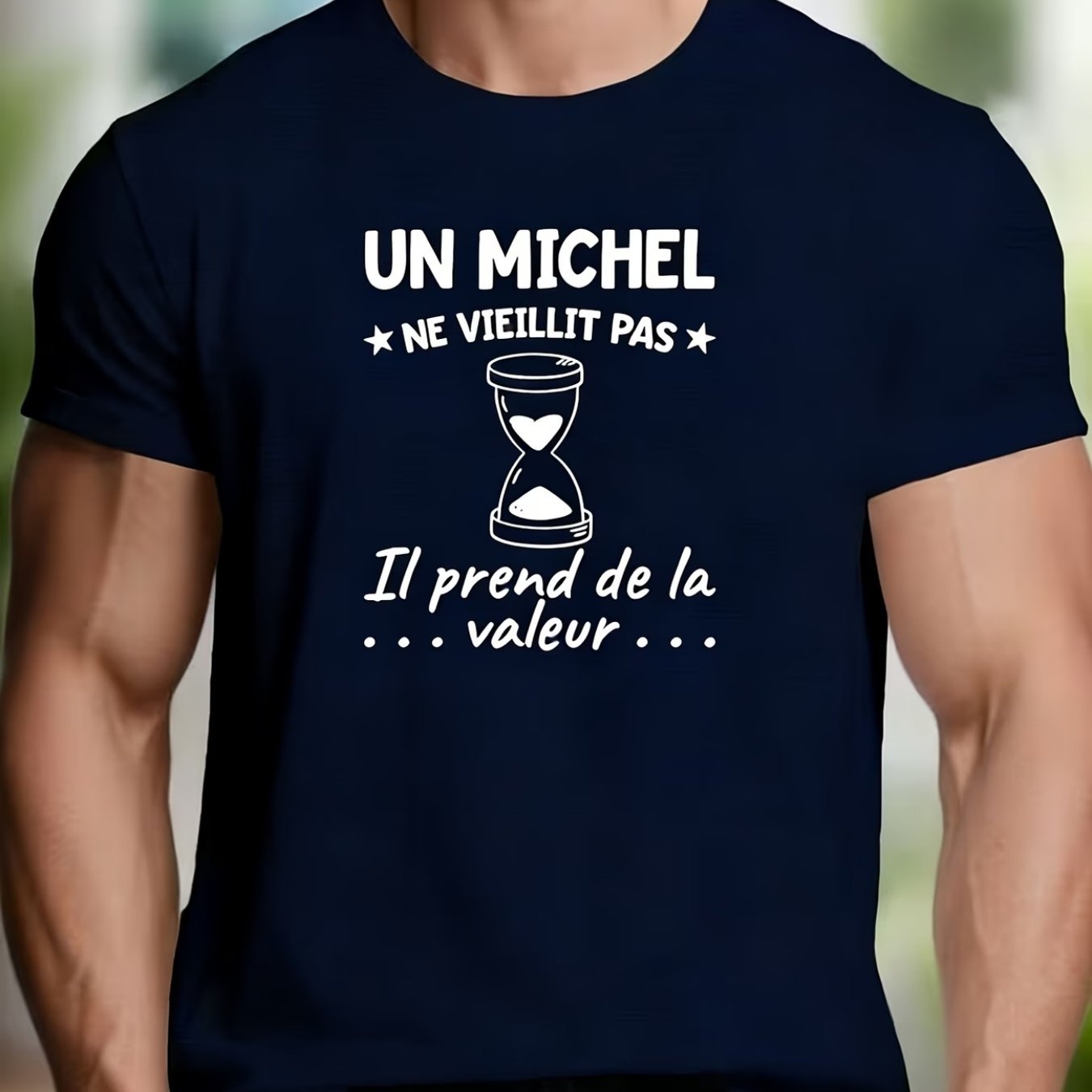TEMU T-shirt amusant à manches courtes pour homme de style français, haut d'été, créant un article avec un look unique et accrocheur
