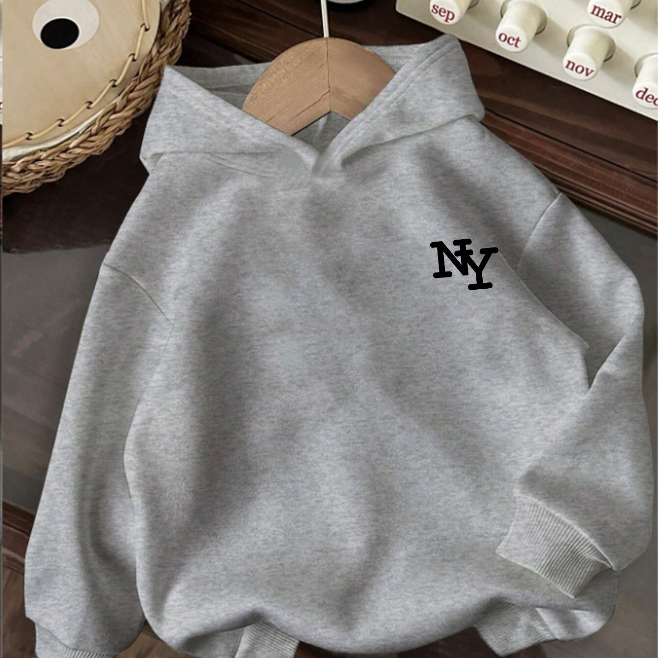 TEMU Y2k Casual Hooded Sweatshirt, Small Label Ny Graphic Print Hoodie, Sweet Cool Girl Casual Top, Suitable For Teenager Girls' Wear, Warm And