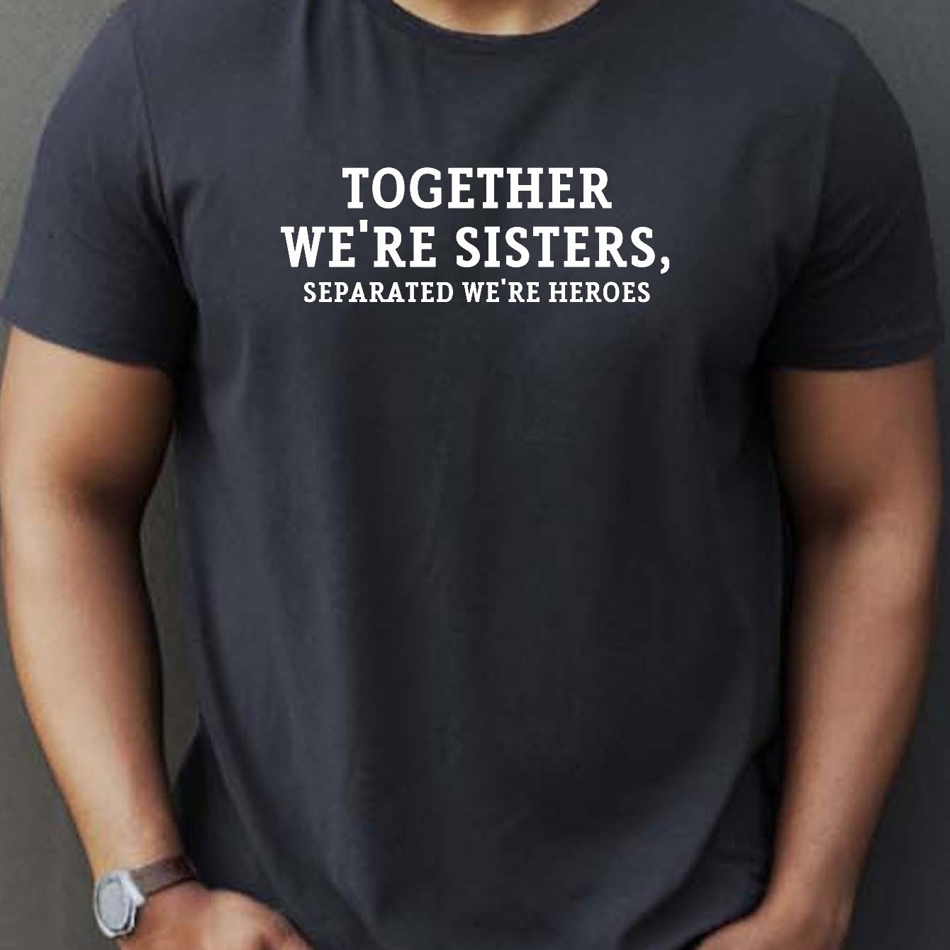 Camiseta Impresa Guardaespaldas Hermana Camisetas Hombres - Temu