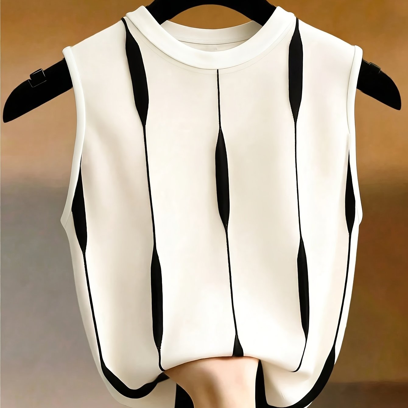 TEMU Plus Size Striped Sleeveless Top
