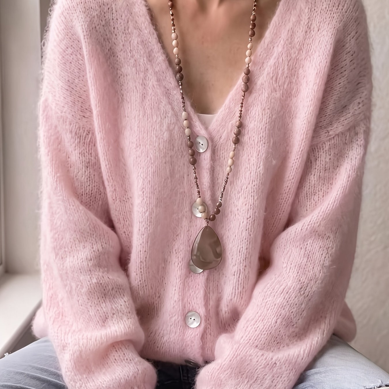 TEMU Gilet Pull en Femme Col V Décontracté Semi-Transparent Couleur Unie Top Polyvalent Femme