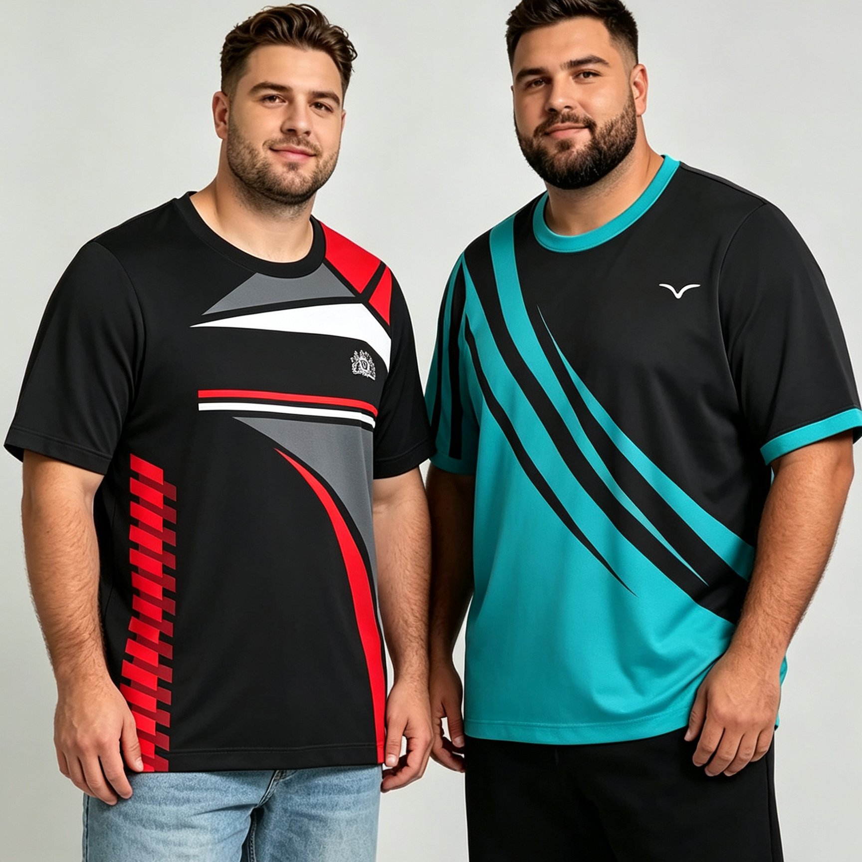 TEMU 2pcs Men's Plus Size T-shirts, Men's Short Sleeve Summer Crew Neck Tops, Graphic Print Apparel, Casual And Comfortable Pullovers, Suitable For