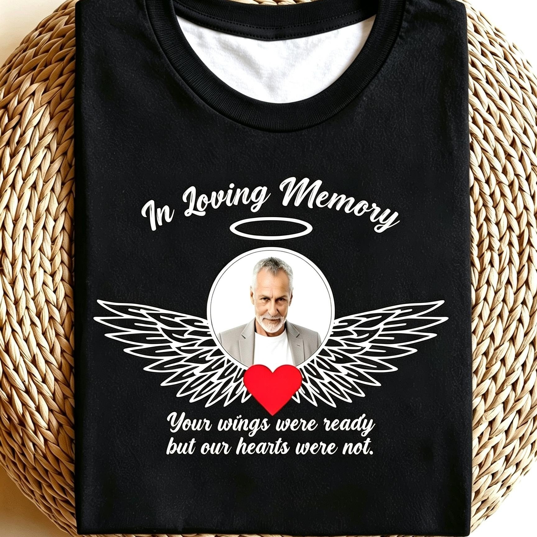 TEMU Personalized Memorial T-shirts, Custom Funeral T-shirts, T-shirts, Mourning T-shirts, Remembrance T-shirts, Custom Photo T-shirts, Last Photo