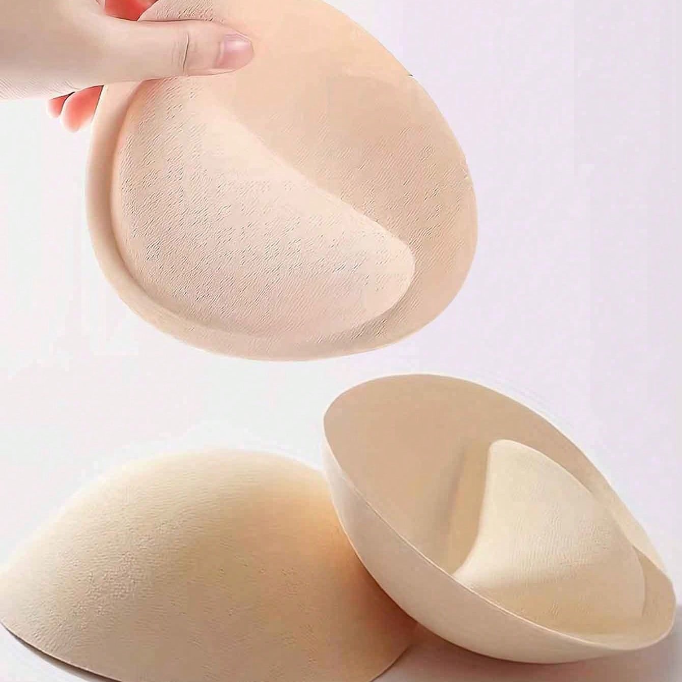 TEMU 1 Pair 6cm Thick Removable And Washable Padded Inserts, Bust Enhancer Cleavage Booster Bra Pads