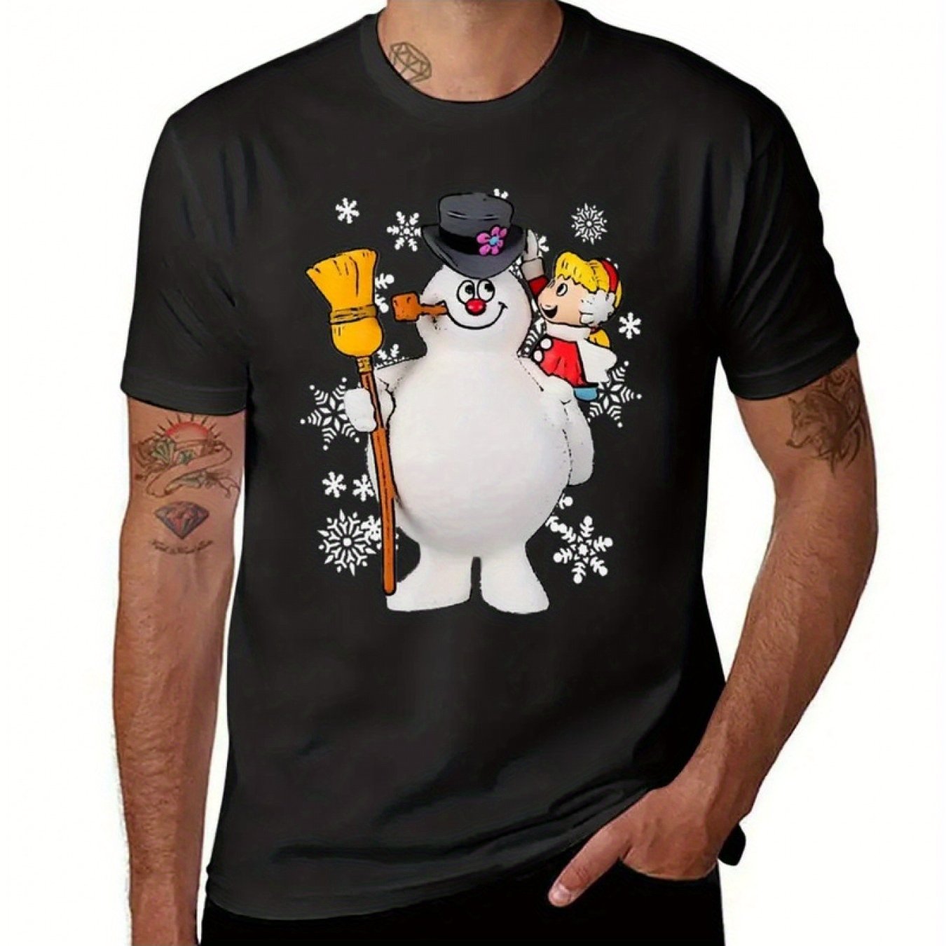 TEMU Frosty And T-shirt Anime Clothes Aesthetic Clothing Mens T Shirts Casual Stylish