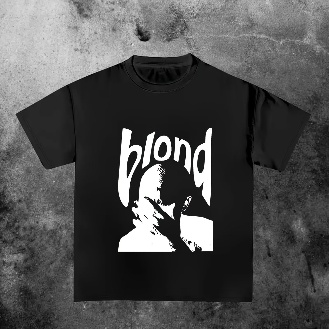 TEMU Women's Casual "blond" Graphic Tee - Short Sleeve Crew Neck, Black With White Print, Lightweight Polyester, Perfect For , Ladies T Shirts
