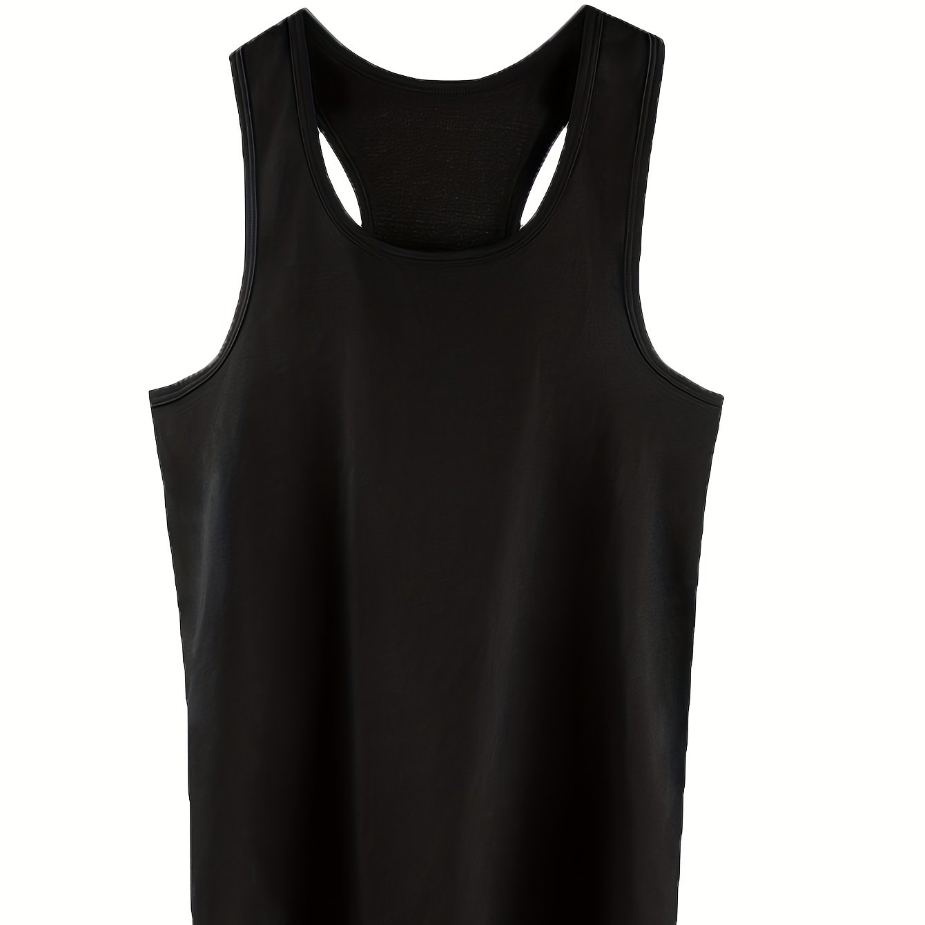 Image of Single-piece Men's Vest, Cotton, Breathable, Slim-fit, Youth Sports Undershirt, V-neck, Loose Summer Trendy Tank Top