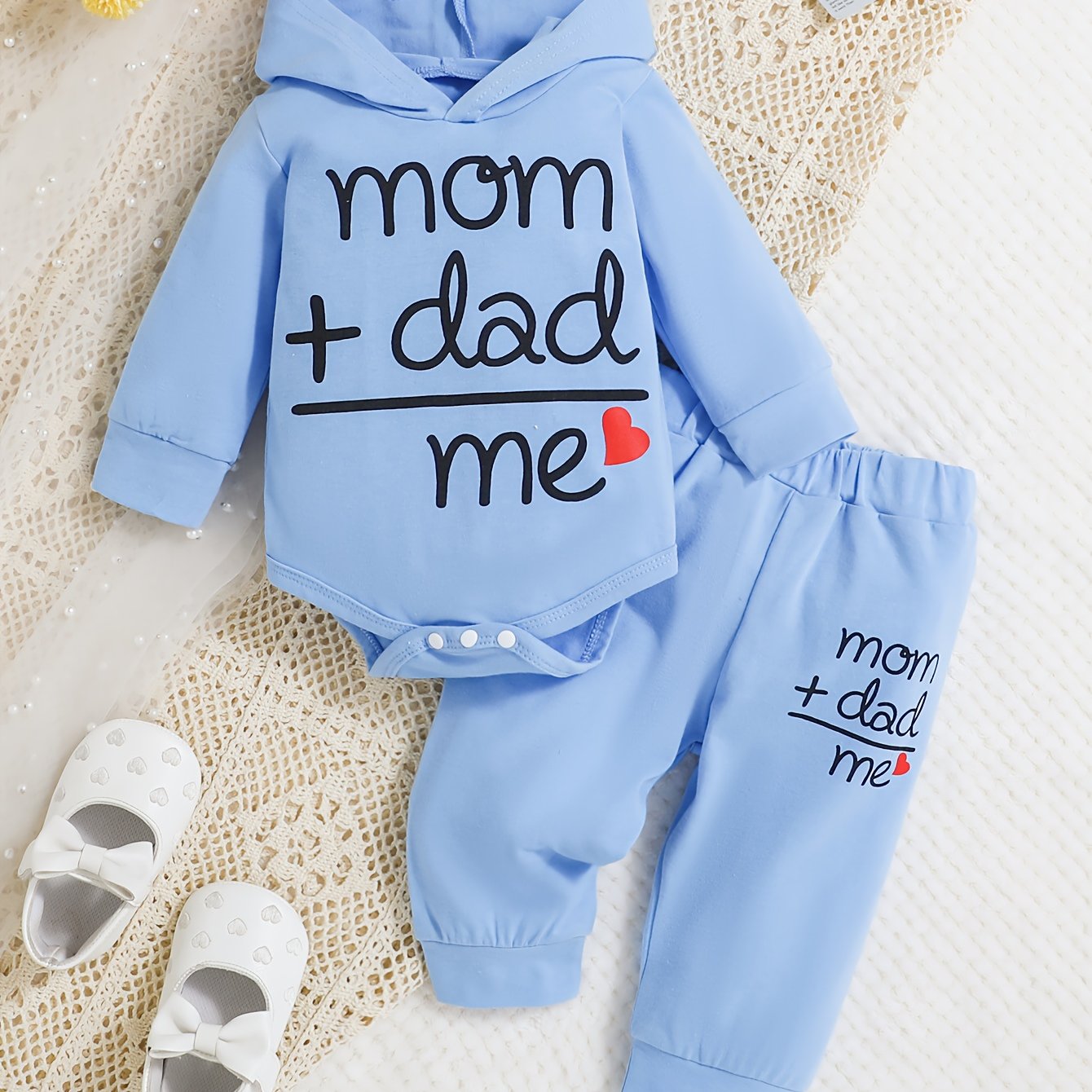Image of Boys' Two-piece Set: Printed Hooded Bodysuit + Printed Pants - Adorable Baby Outfit, Perfect For Outdoor,halloween
