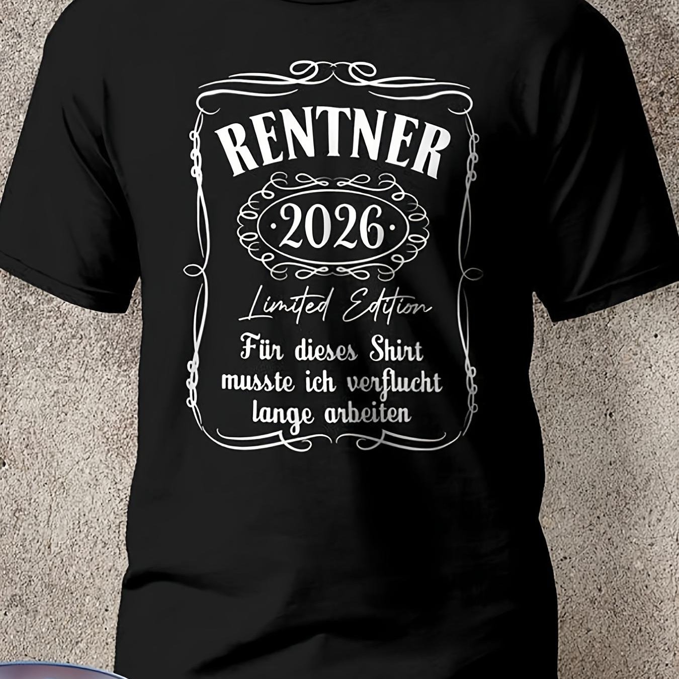 Image of Men's 2026 Retirement T-shirt Edition Age 26 Celebration S 3xl Sizes Funny Pensioner Outfit For Grandpa Legend Wear, Plus Size
