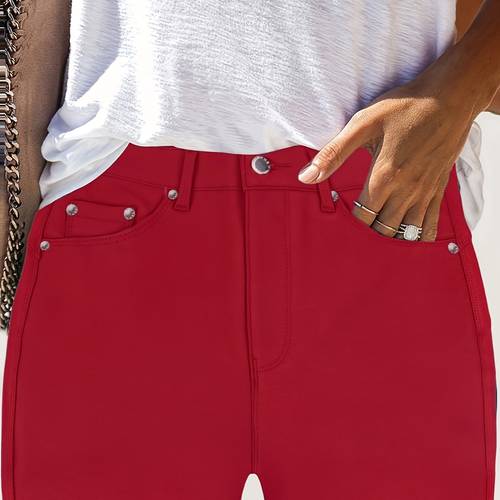 ladies fashion fit jeans elastic fabric casual wear comfortable for