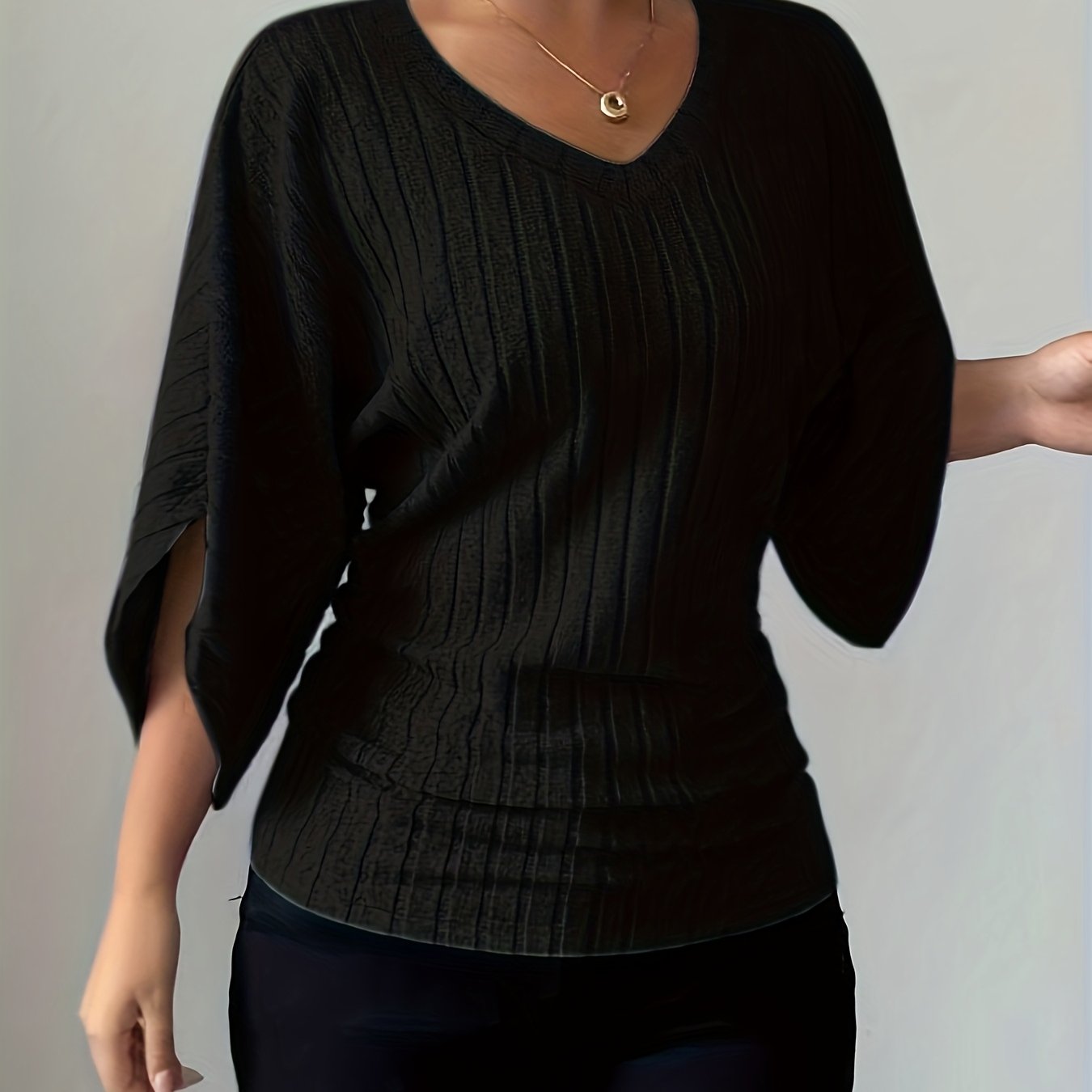 E-shop Übergröße, Unabhängigkeitstag-Erweiterung – Trendiger neuer Stil, leichtes, elegantes, locker geschnittenes Freizeit-T-Shirt in Übergröße mit
