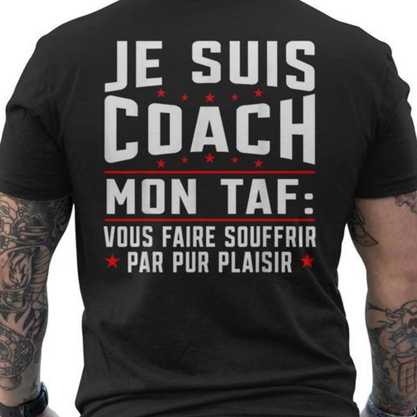 TEMU T-Shirt pour Entraîneurs Sportifs Hommes - Design Humoristique Gym avec d'Entraînement, Manches Courtes en Coton Respirant, Cadeau Idéal pour ,
