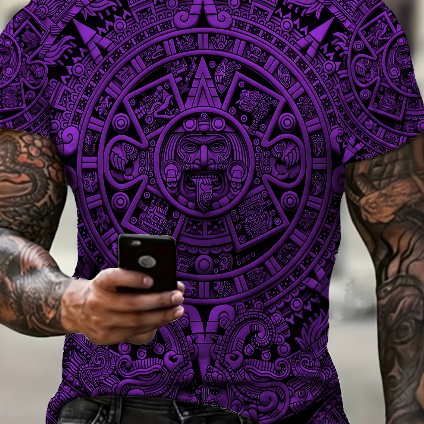 TEMU Men's Summer Creative Print T-shirt