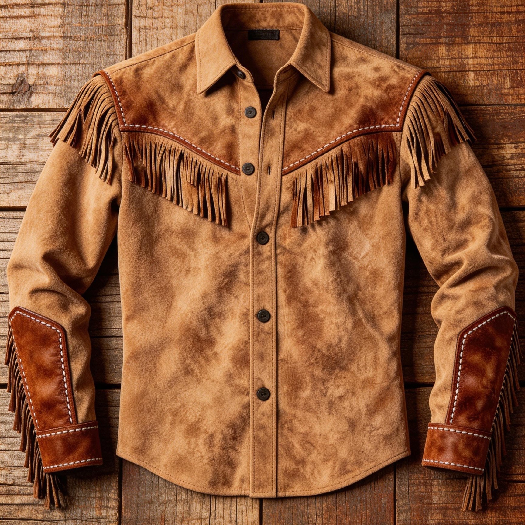 Teenager's Teen Designer Fringed Jacket - Fall/winter Vintage Motorcycle Style Fleece Jacket, Street Outerwear, Casual Hip Hop Y2k Fashion Top, For Teenager
