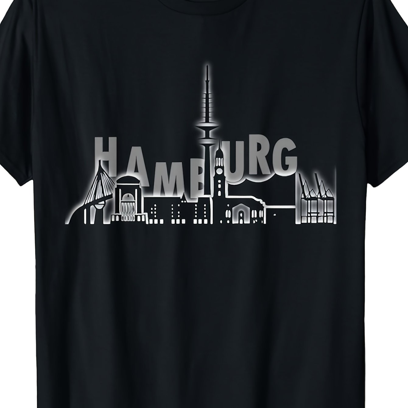 Image of T-shirt - Casual Round Neck Tee With , Apparel Suitable For Travel & Casual Attire, Machine Washable Plus Size
