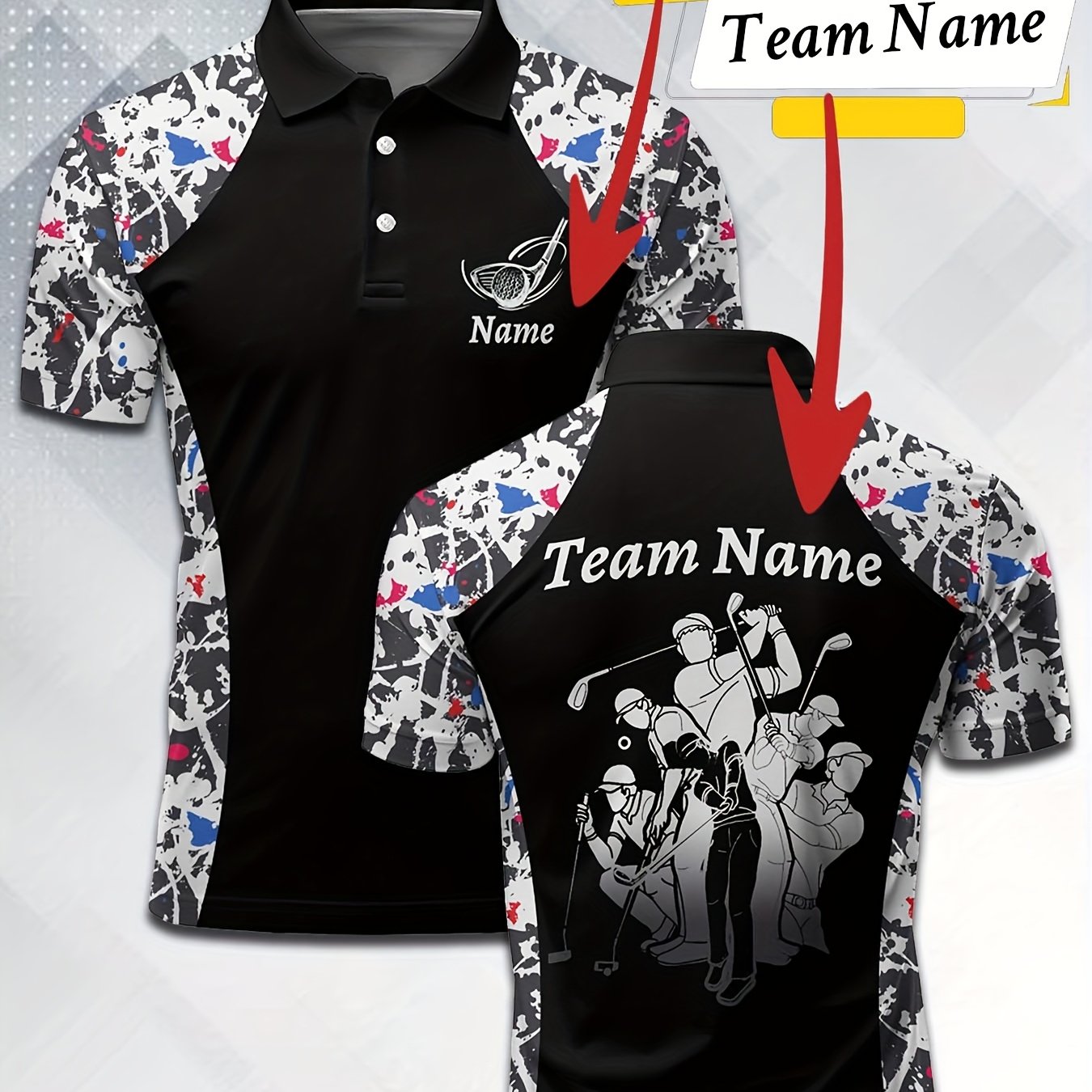 TEMU Custom Golf Shirts Are Available, Featuring Personalized Names And Team Logos. The Classic Collar With Breathable And Comfortable Fabric, Making