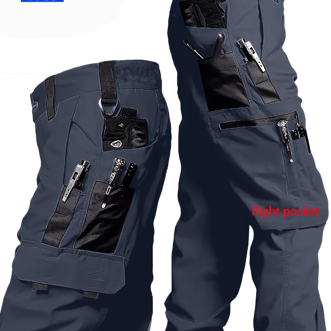 Spring/autumn Style, Men's Tactical Cargo Pants, Multi-pocket Casual Design, Lightweight Micro-elastic Fabric, Suitable For Outdoor Hiking And Travel (belt-free)
