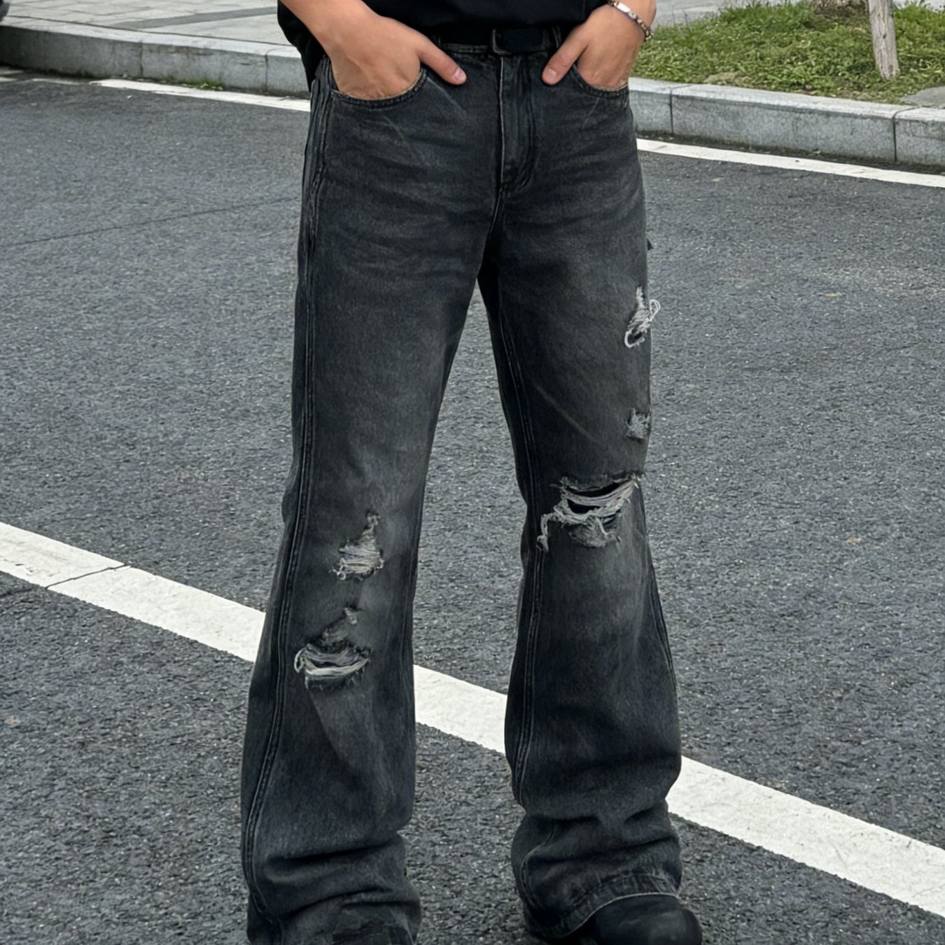 Image of Hme H328 Men's Jeans, Heavy-washed , Street Classic , Non-stretch Fabric Soft And Comfortable Machine Washable, Suitable For , Built-in Ykk #5 Zipper, Casual Versatile