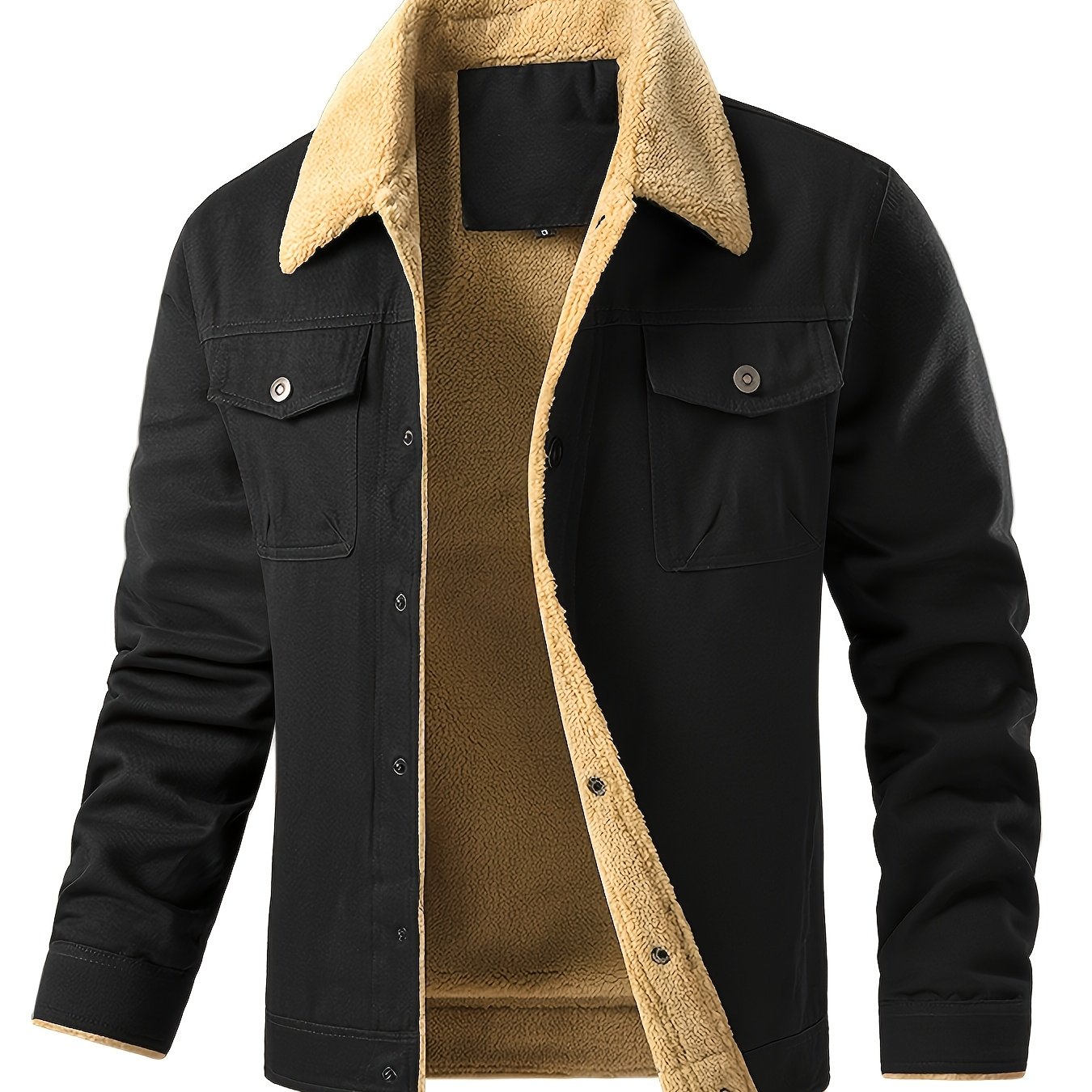 Men's Fashion Trend Plush Jacket Workwear Coat