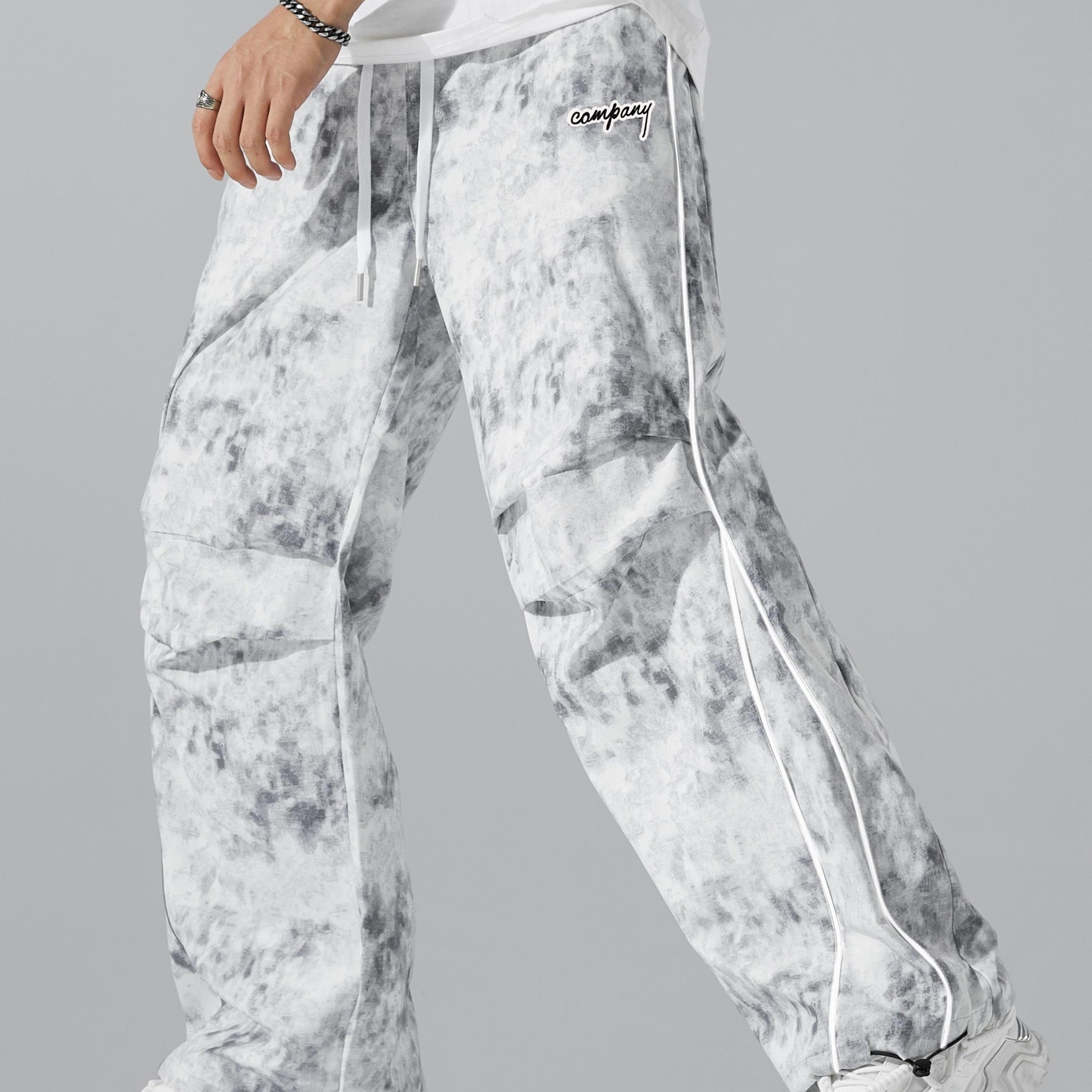 TEMU Fashionable Loose Straight-leg Cargo Pants, Dirty Pants, Sports Pants, Umbrella Pants, Motorcycle Casual Pants, Breathable, Wrinkle-resistant,