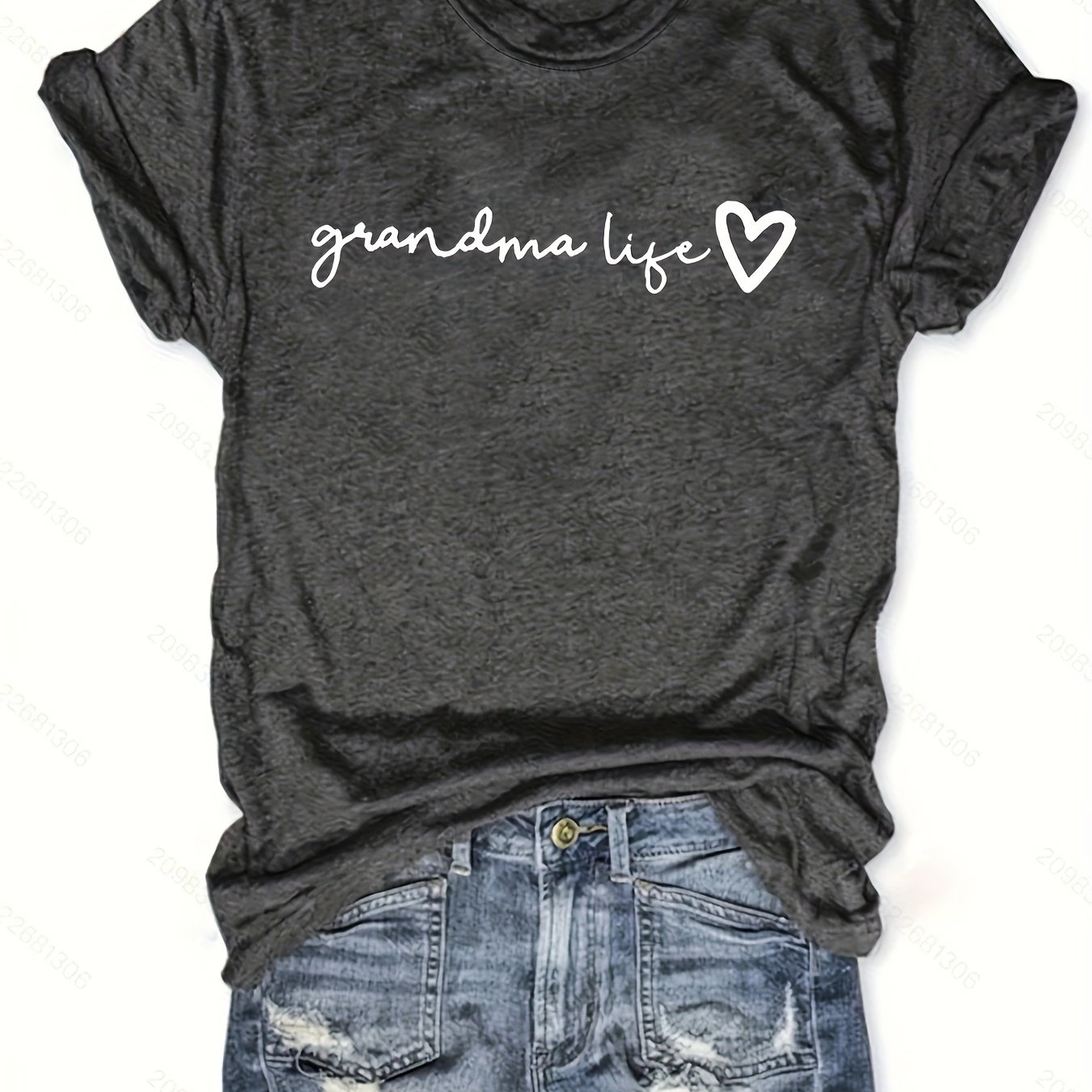 TEMU Grandma Crew Neck T-shirt, Casual Short Sleeve T-shirt For , Women's Clothing