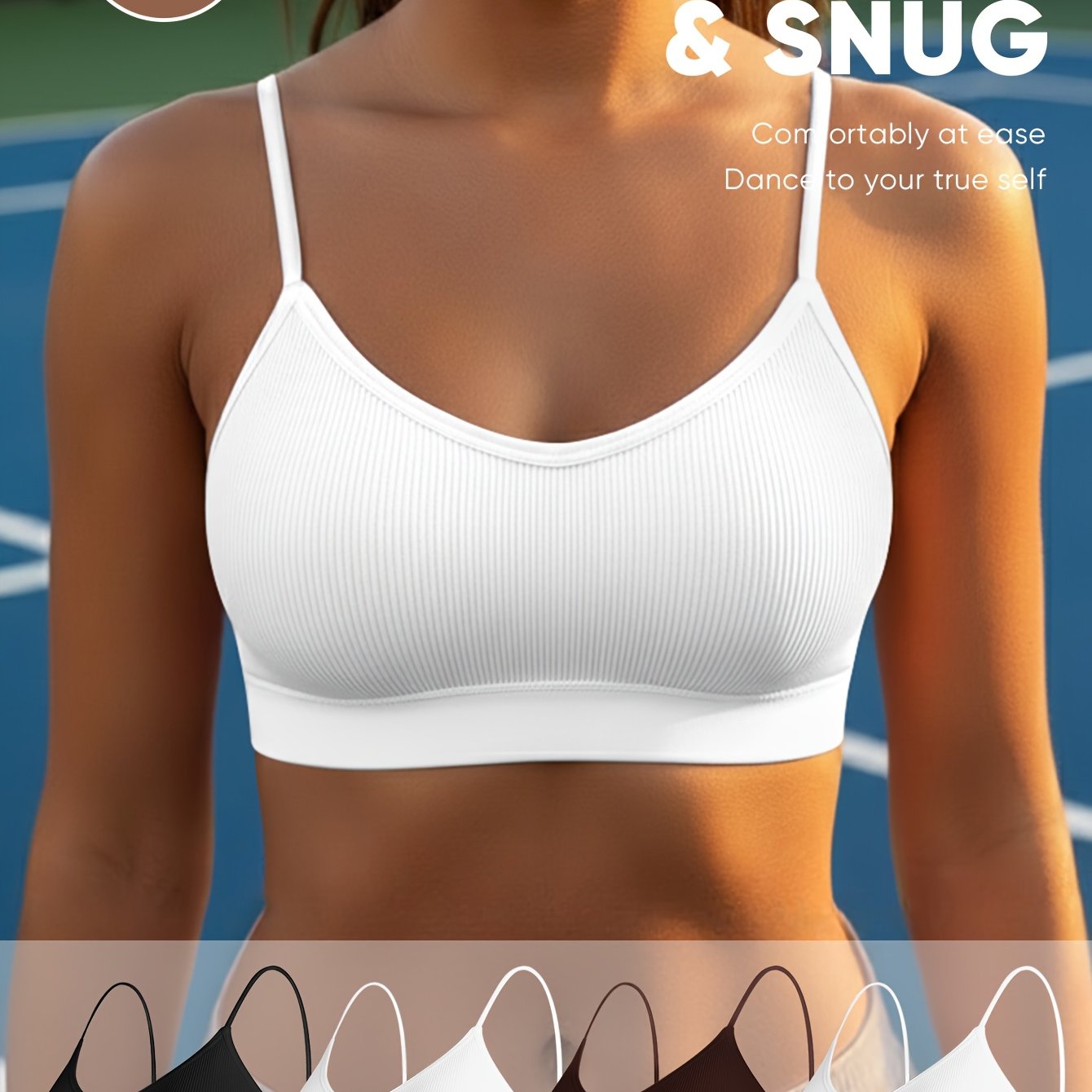 Image of 4pcs Women's Sports Bras With Removable Pads, Wire-free Seamless Underwear, High-stretch Breathable Bralette, Form-fitting, Multiple Colors , For Daily Commuting/sports Yoga/ Layer