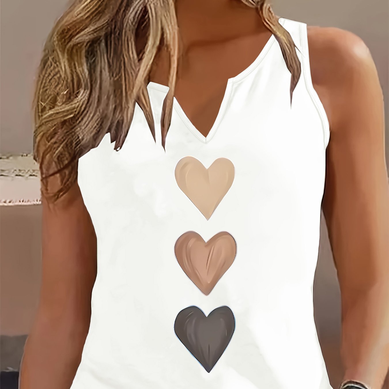 TEMU Graphic Print Tank Top, Sleeveless Casual Top For Summer And Spring, Women's Clothing