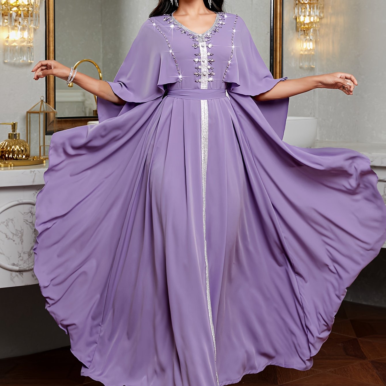 purple dress with shawl Ballbella Amazing Purple Satin Strapless Sleeveless Slim Long Prom Dress with Scarf