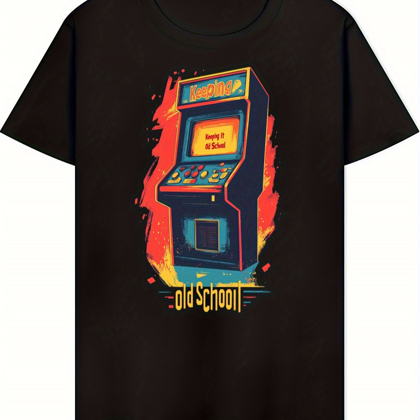 herren retro 80er videospiel t-shirt