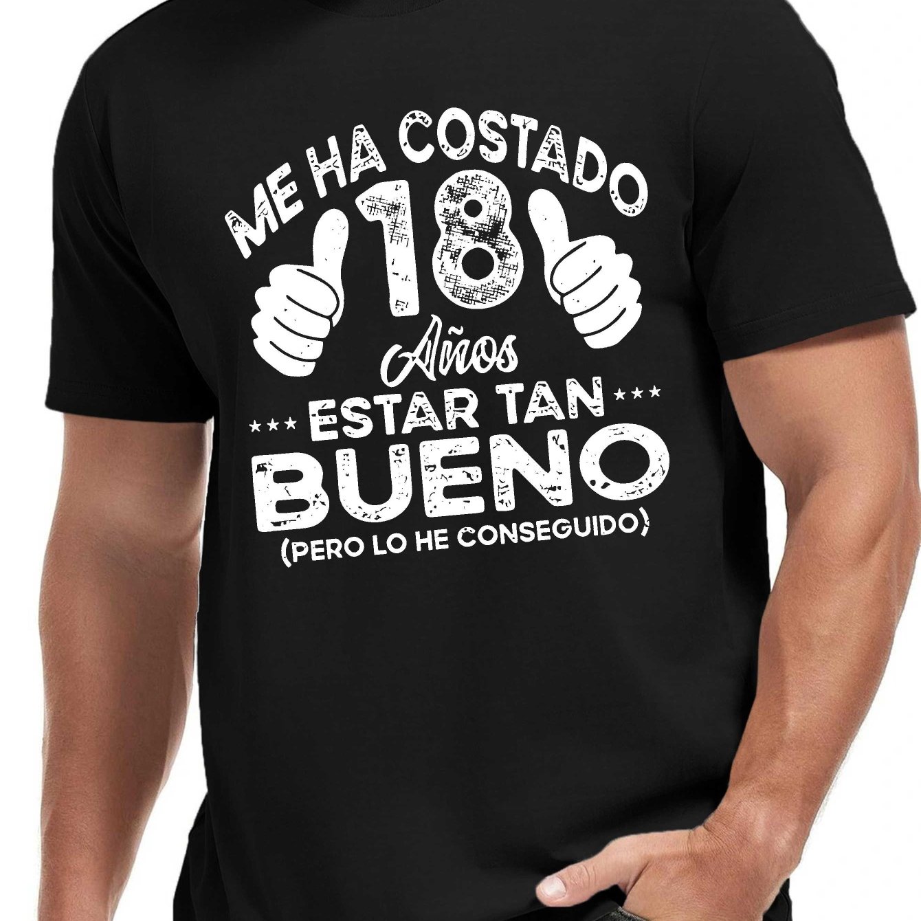 TEMU Camiseta de manga corta para hombre, ideal para el de 18 años y como top