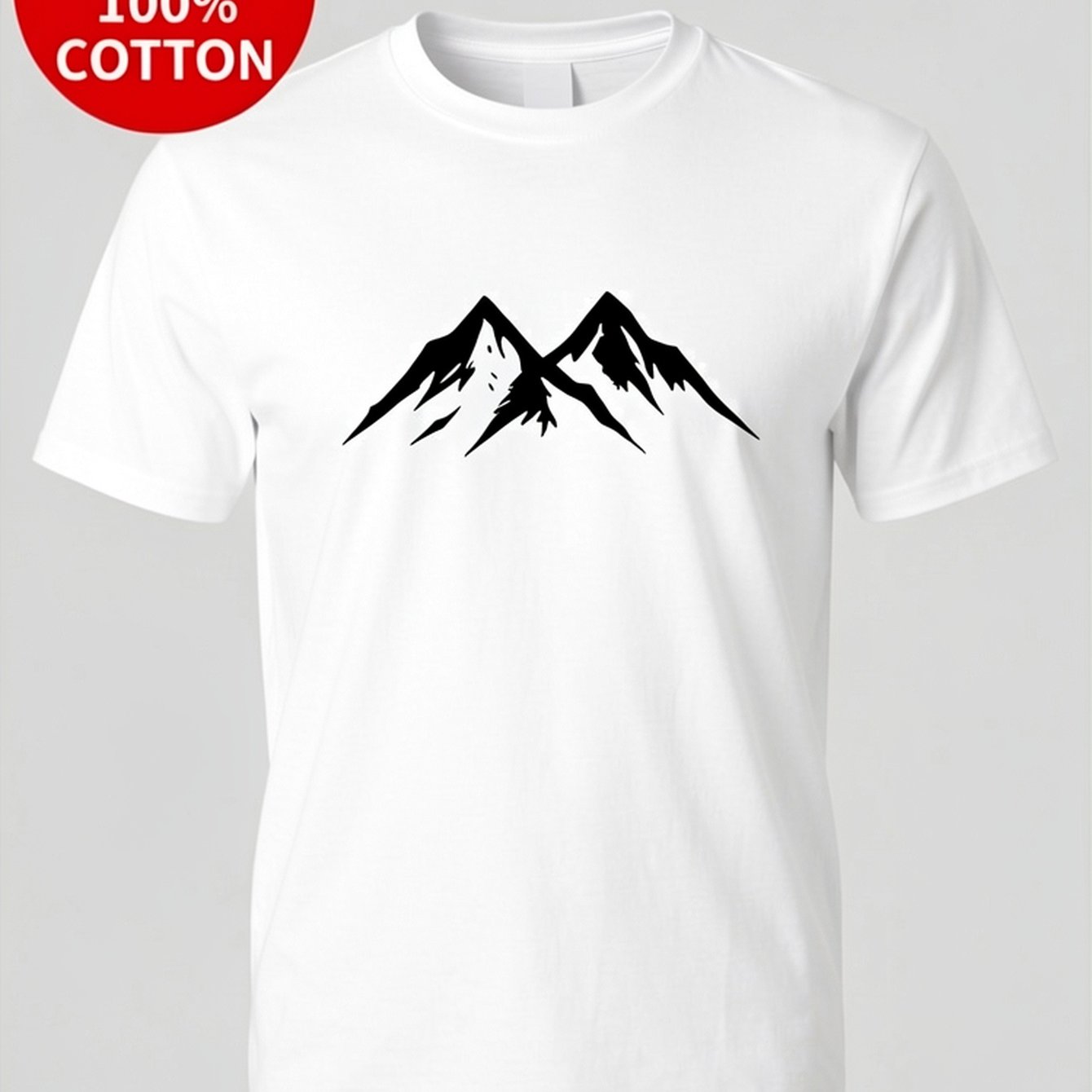 Image of 3pcs 100% T-shirts, Easy And Elegant Design, 100% For Sports And Outdoor Activities