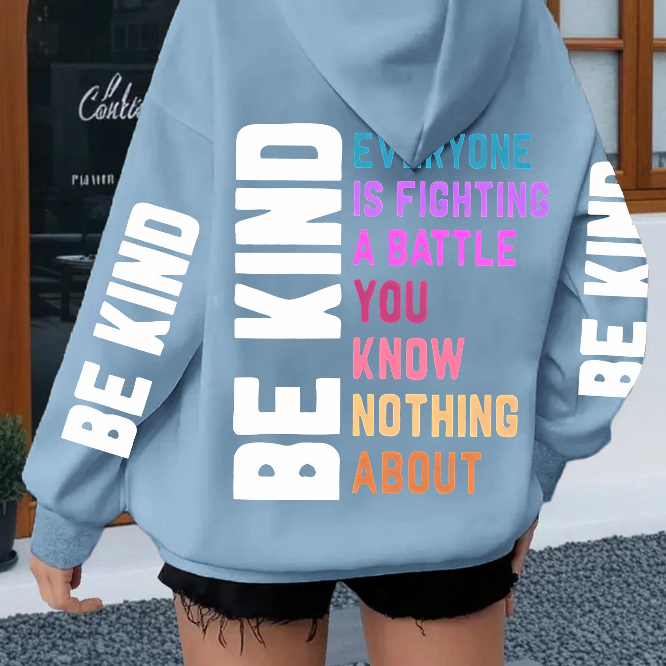 TEMU 2026 Autumn/winter New Sweatshirt (hooded Sweatshirt Without Pockets, Women's Style) With Animal Flowers, Letters And Other Elements Printed