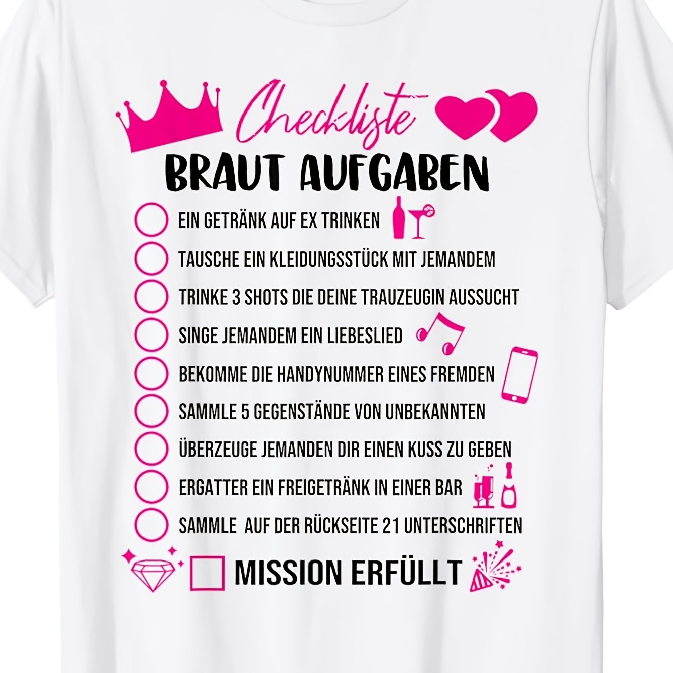 Limit Jga Tasks Shirt Sample Bride Hen Night T-shirt Clothing Shoes & Jewelry