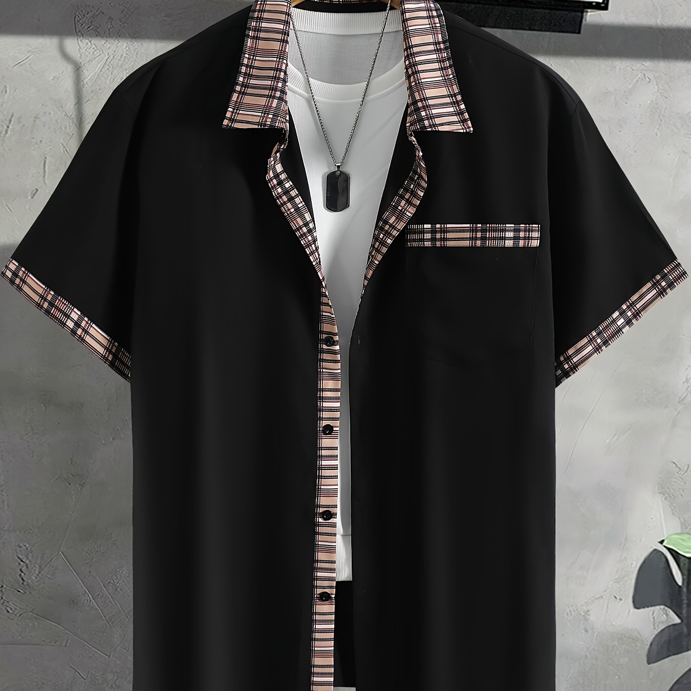 Plus-size Men's Mature Short-sleeved Top, Men's Casual Fashion Shirt, Plus Size