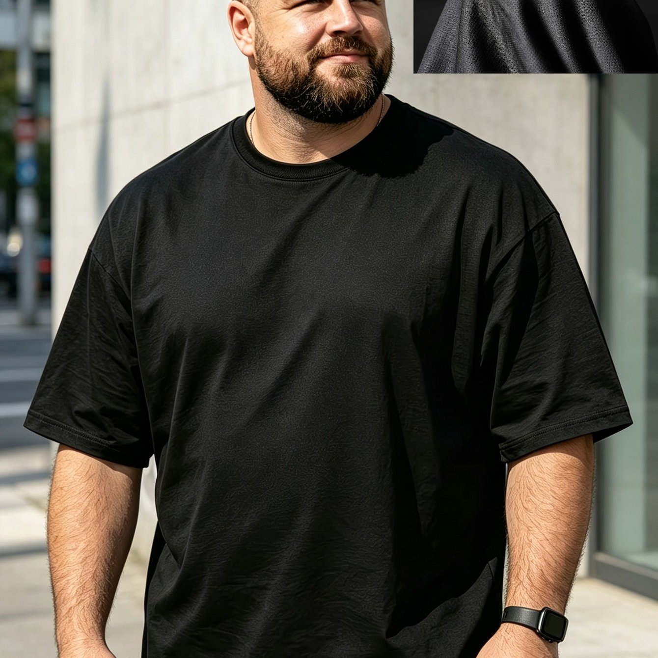 TEMU Plus Size Men's Short Sleeve Crew Neck Quick-dry Mesh T-shirt, Basic Plus Size, Easy Clean Round Neck Short Sleeve, Loose Fit Casual Wear,
