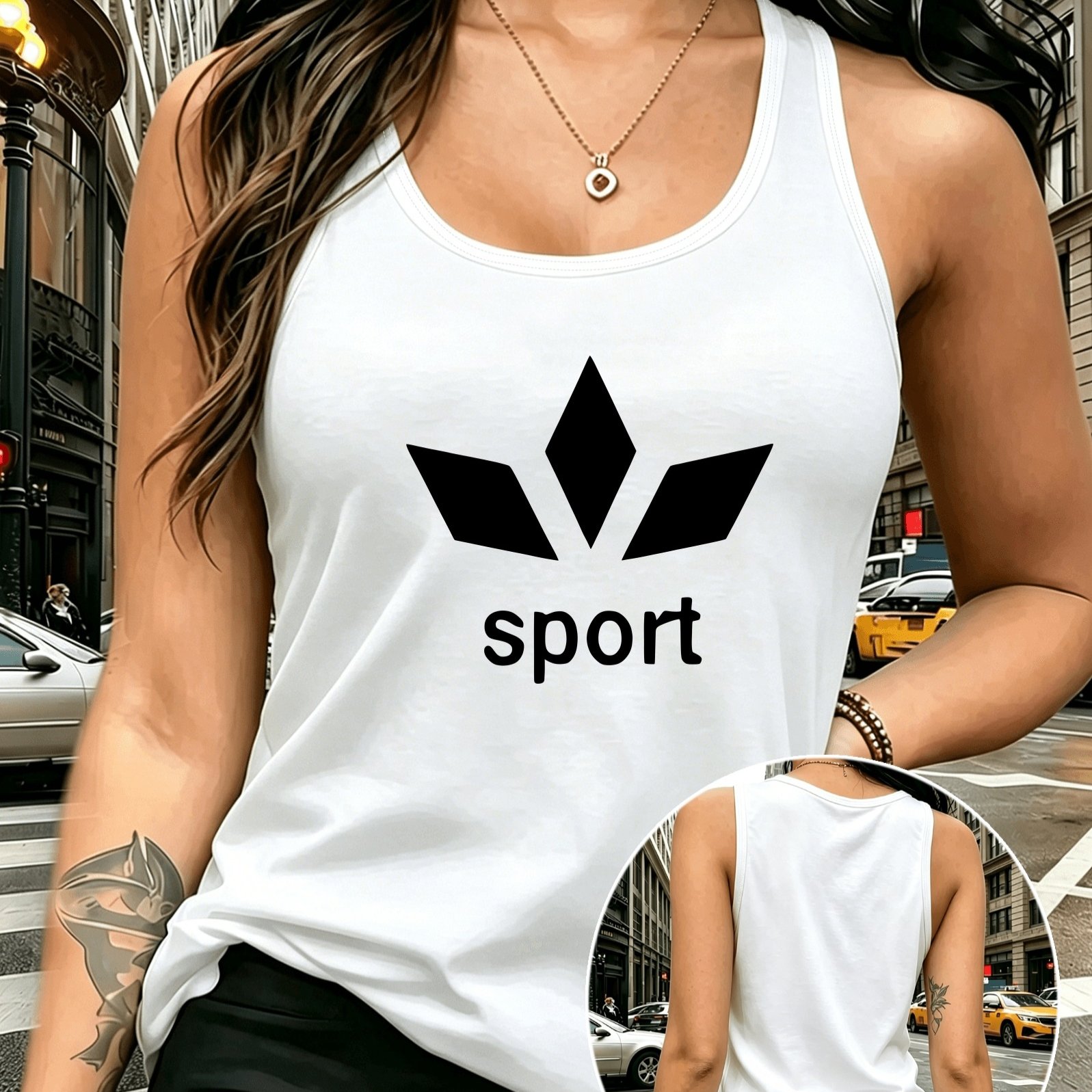 TEMU Débardeur manches pour femme Y2K, simple et élégant, mode décontractée, vêtement décontracté de printemps/été pour femme, tailles S, M, L, XL,