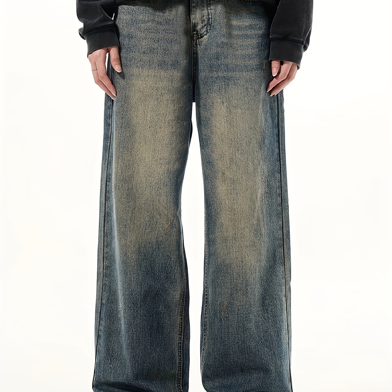 Men's Loose Retro Wide-leg Flare Jeans