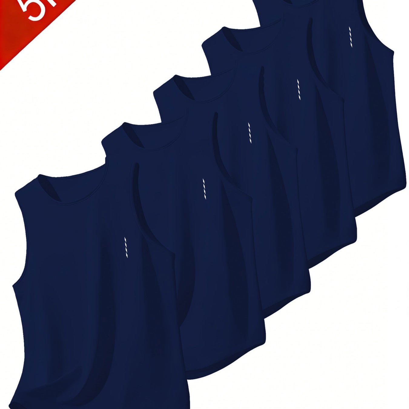 TEMU Five-pc Loose, Comfortable, And Breathable Tank Tops For Wear Without Pressure