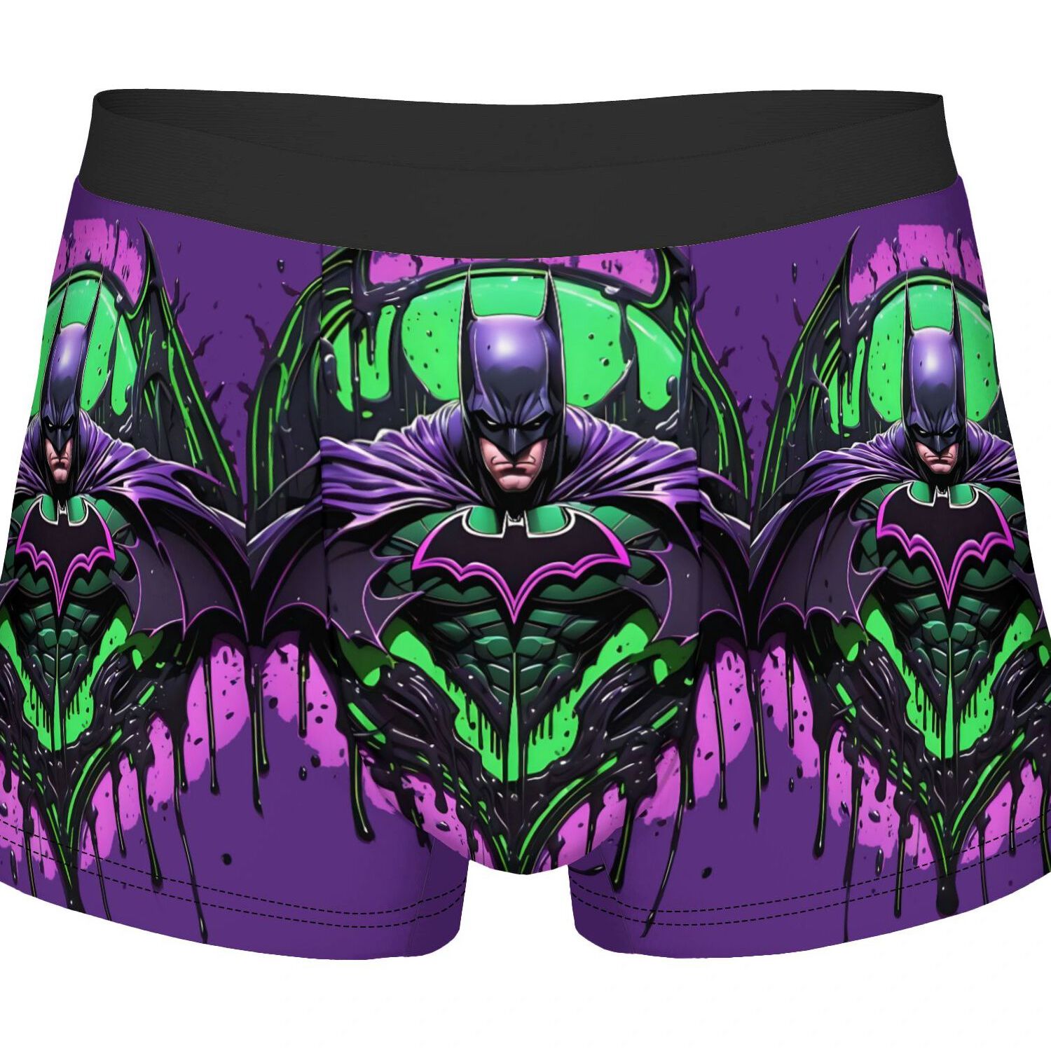 TEMU Batman Coreblack Border Underwear Polyester Underpants2d Print Design